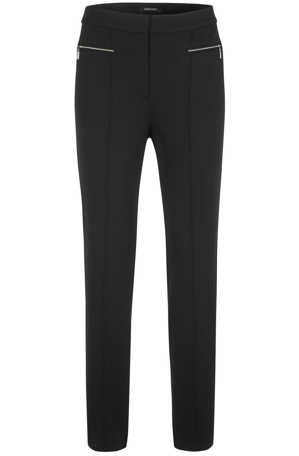Black Mona Slim Leg Trousers