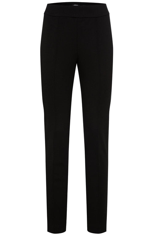 Black Pia Slim Fit Jersey Trousers