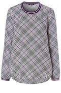 Black & Purple Check Blouse