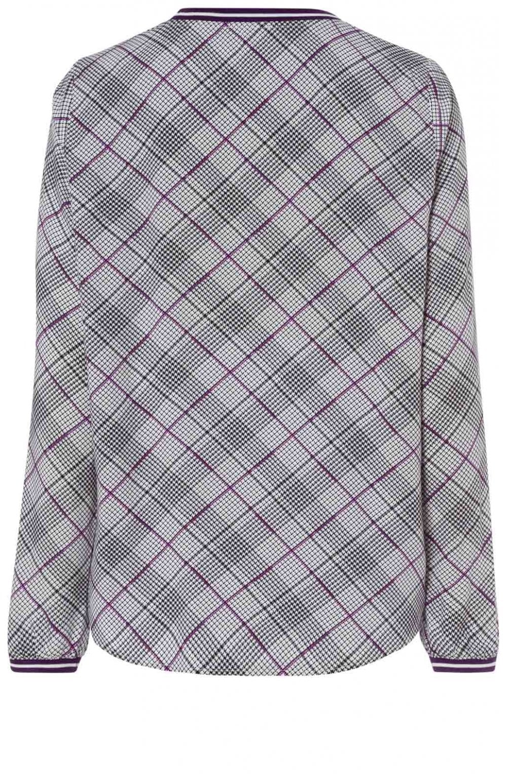 Black & Purple Check Blouse