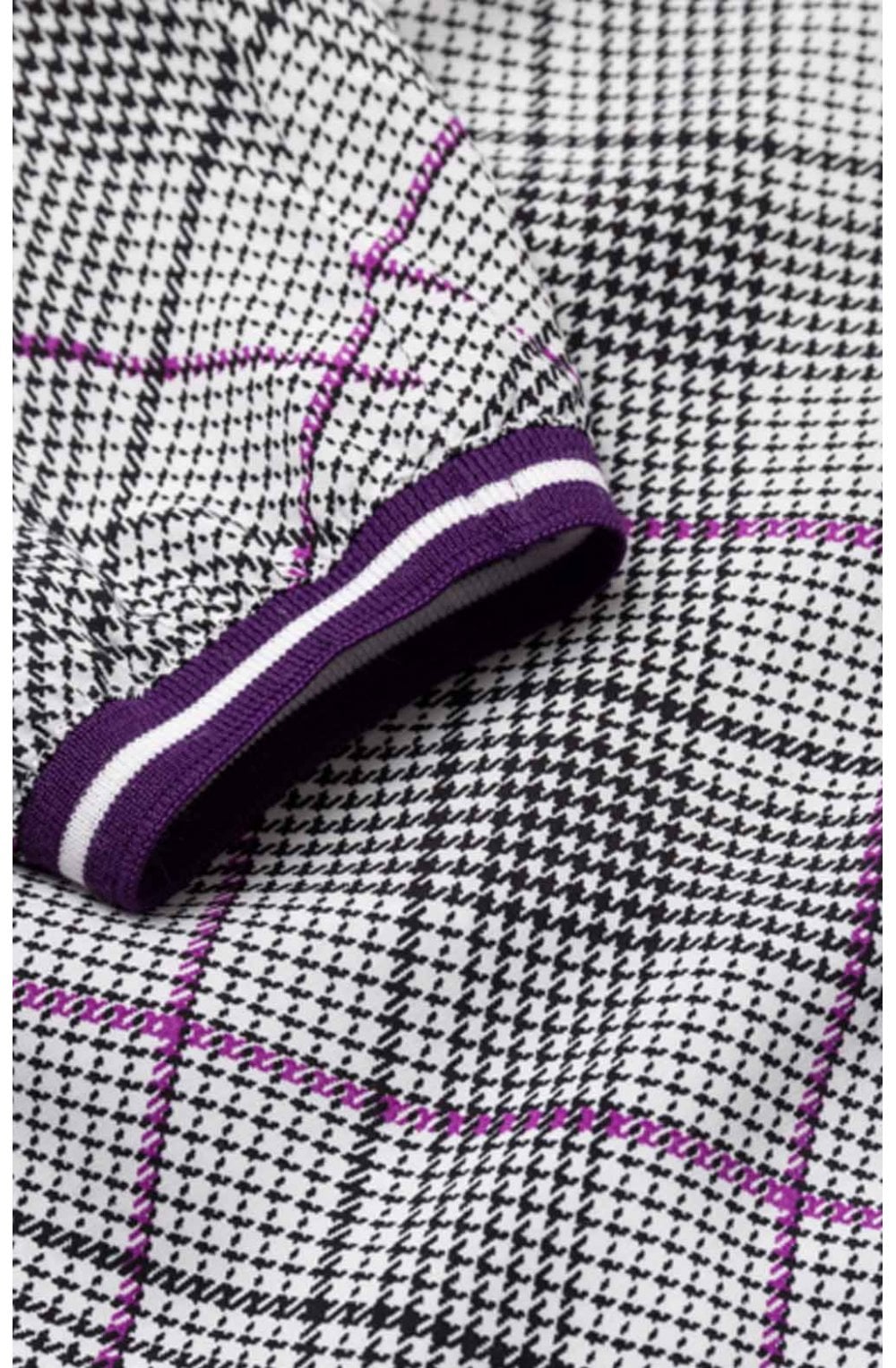Black & Purple Check Blouse