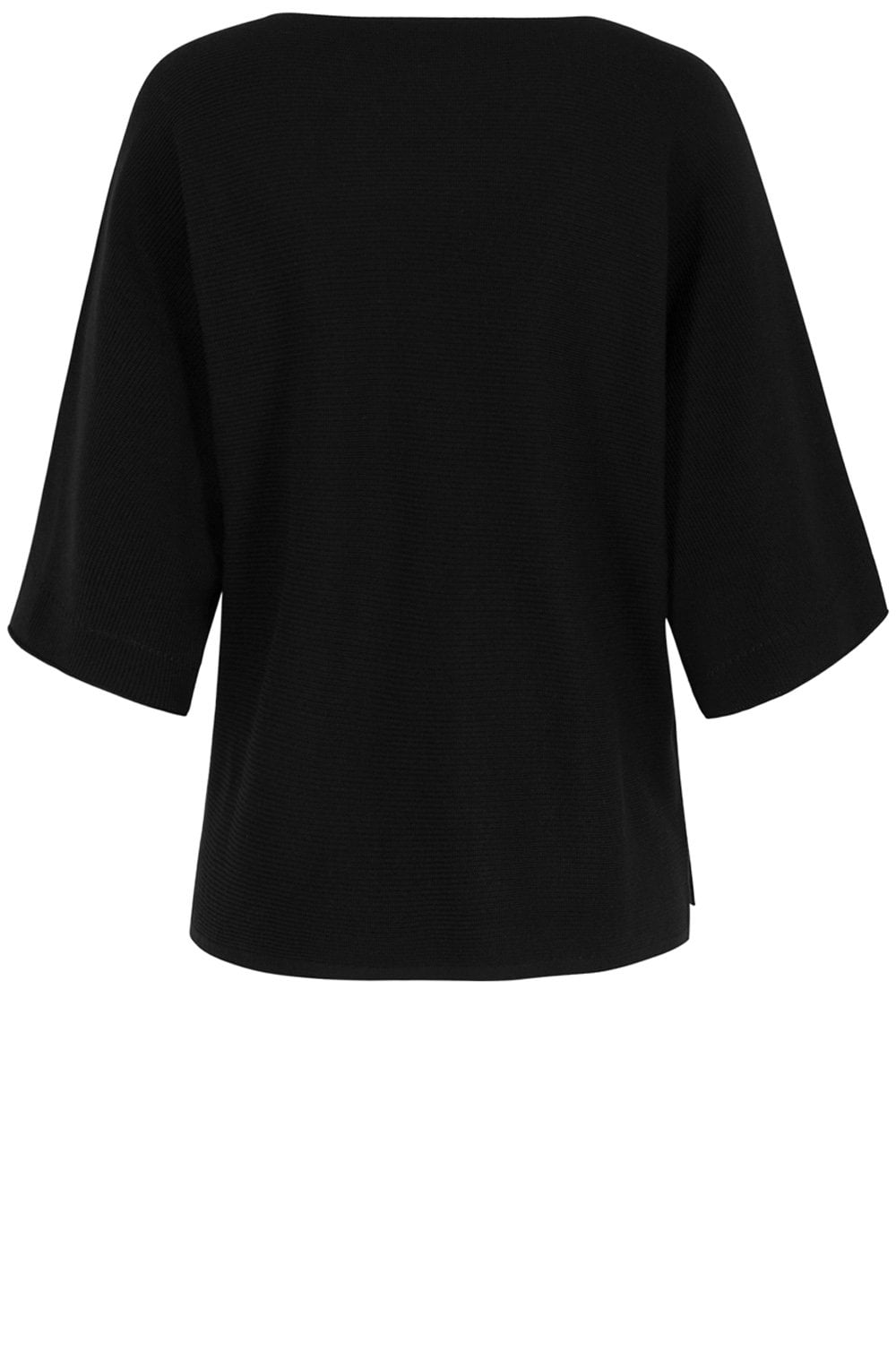 Black Ribbed Knit Sweater