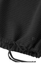 Black Ribbed Knit Sweater