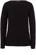 Black Ribbed Knit Sweater