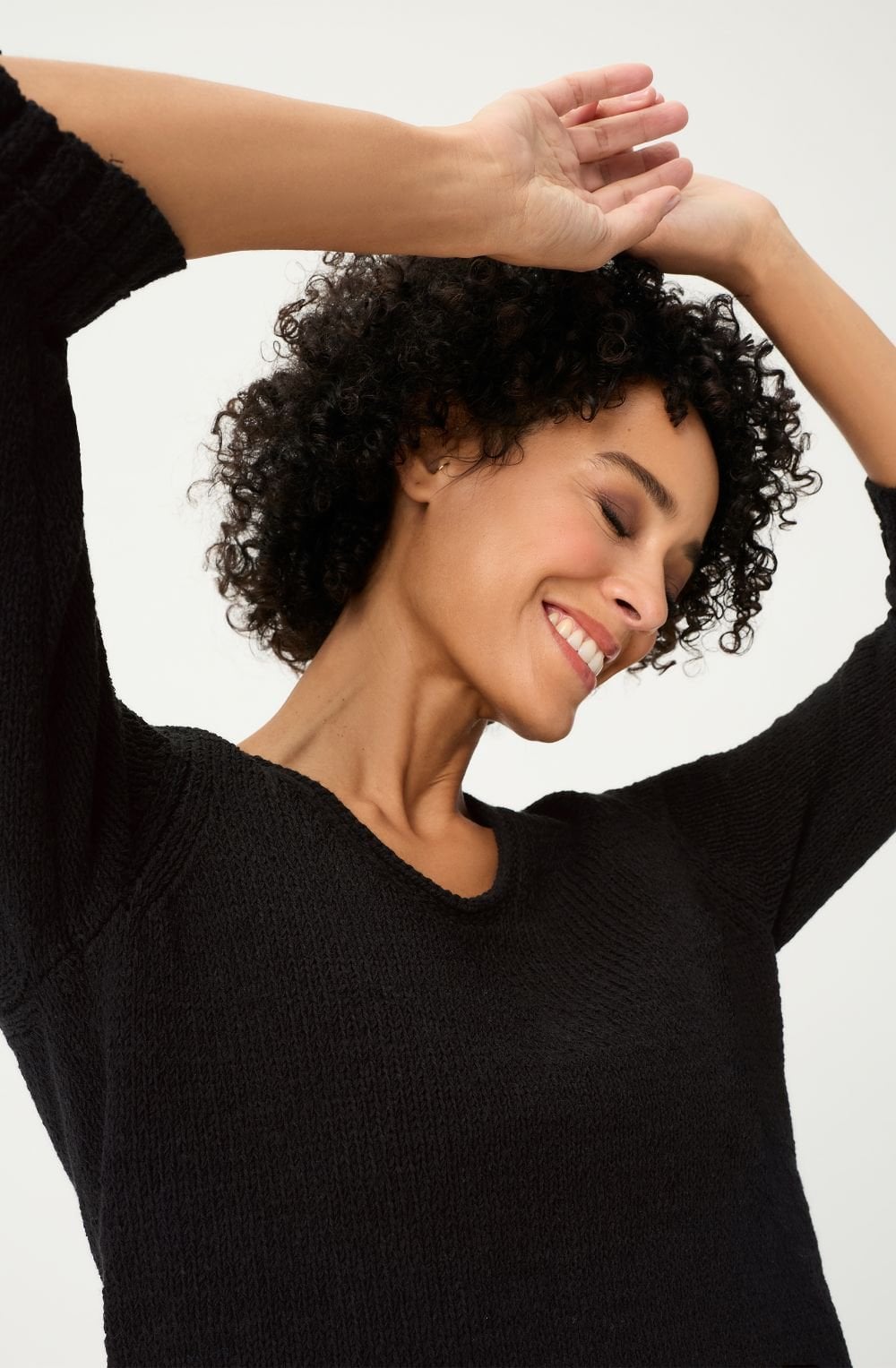 Black Ribbon Knit Henny Jumper