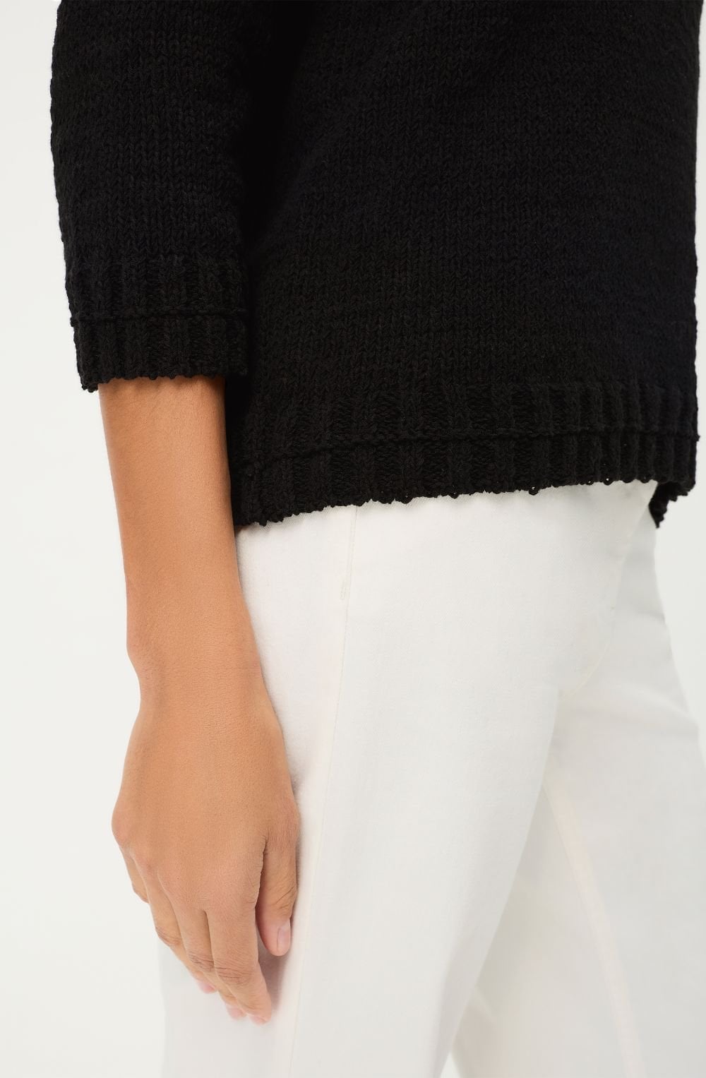 Black Ribbon Knit Henny Jumper