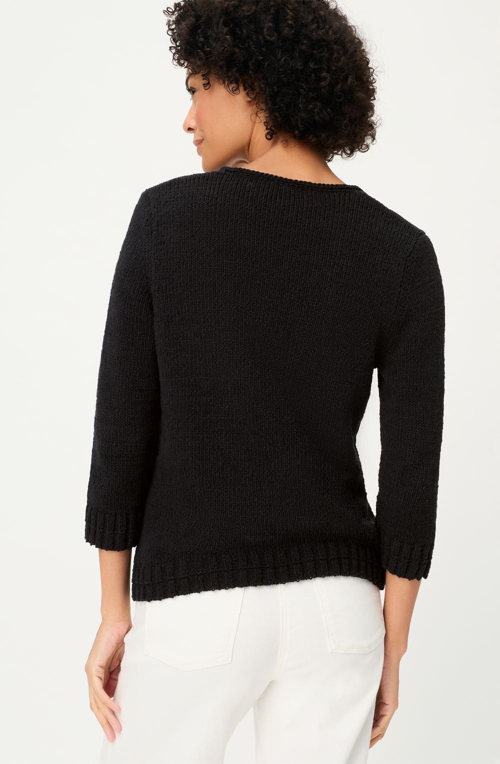 Black Ribbon Knit Henny Jumper