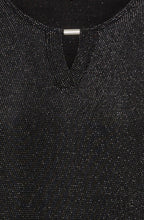 Black Shimmer Peephole Clara Top