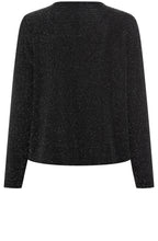 Black Shimmer Peephole Clara Top