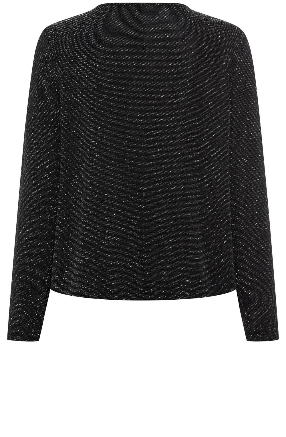 Black Shimmer Peephole Clara Top