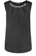 Black Silky Front Top
