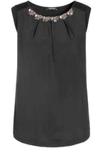 Black Silky Front Top