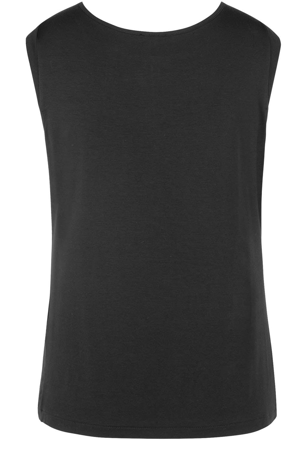 Black Silky Front Top