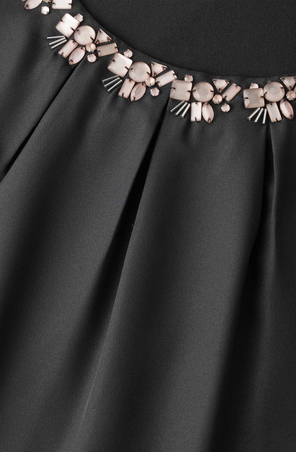 Black Silky Front Top