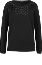 Black Sliver Detailed Sweater