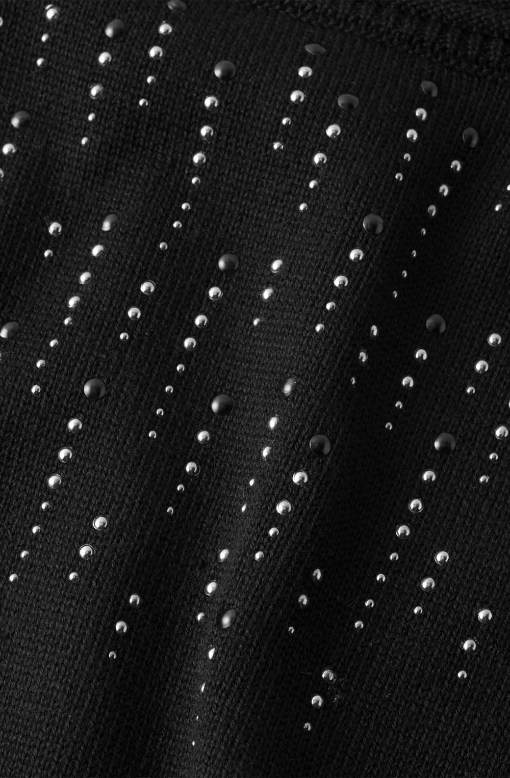 Black Sliver Detailed Sweater
