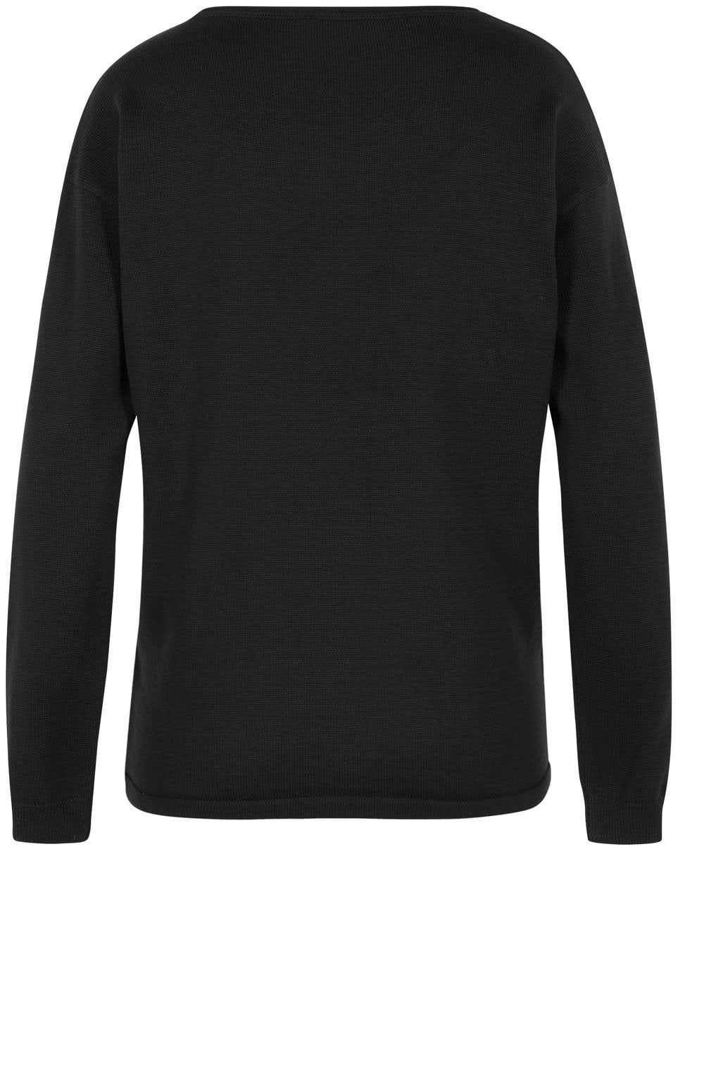 Black Sliver Detailed Sweater
