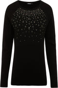 Black Sparkle Front Jumper