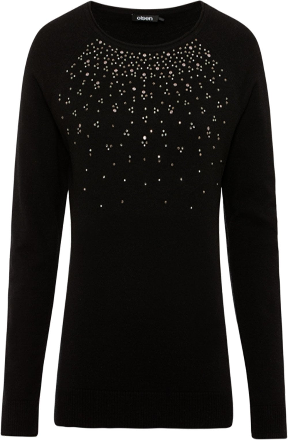 Black Sparkle Front Jumper