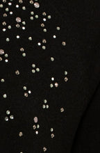 Black Sparkle Front Jumper