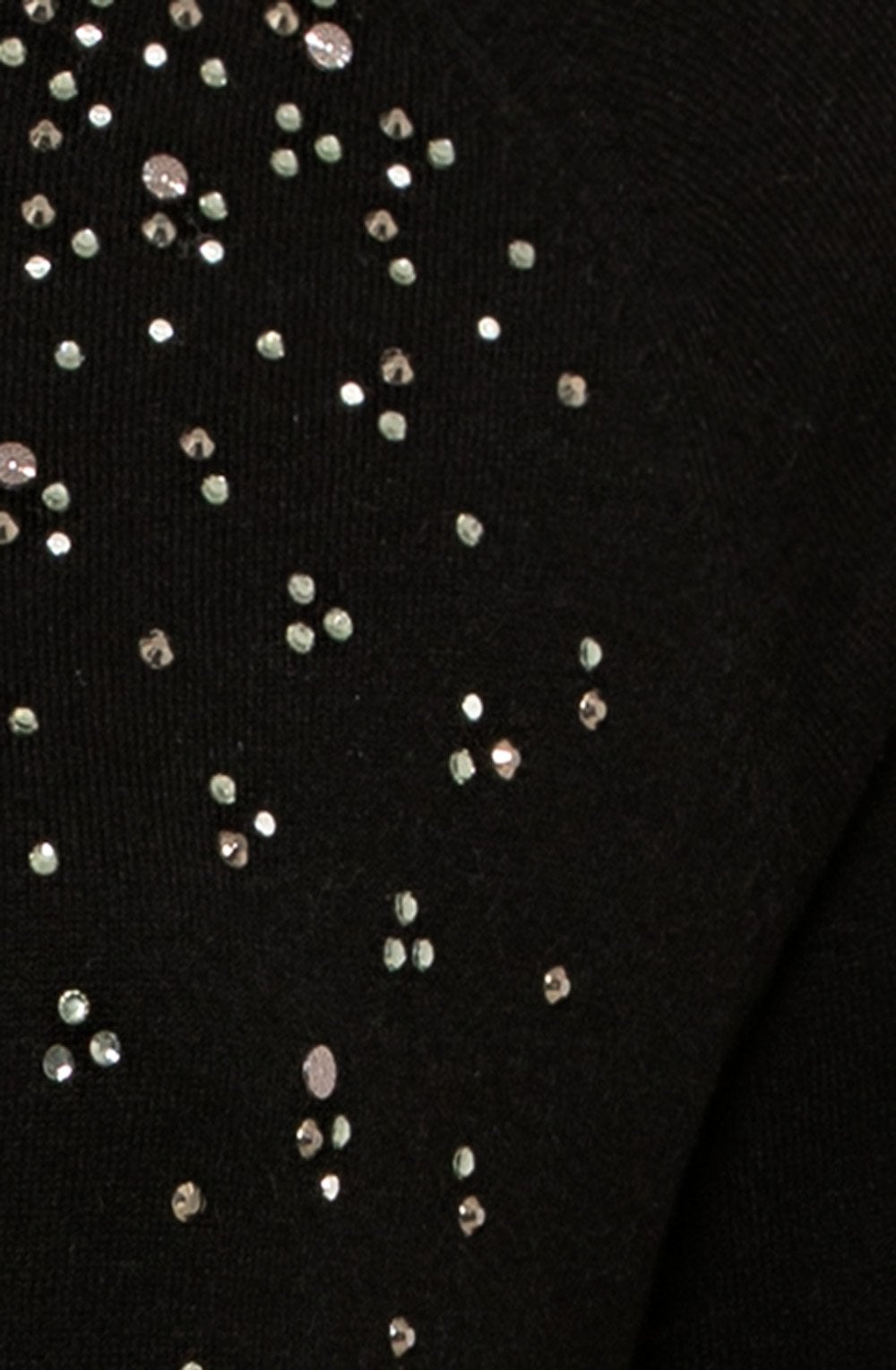 Black Sparkle Front Jumper