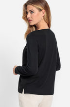Black Sparkle Pockets Hannah Top