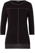 Black Studded Detail Top