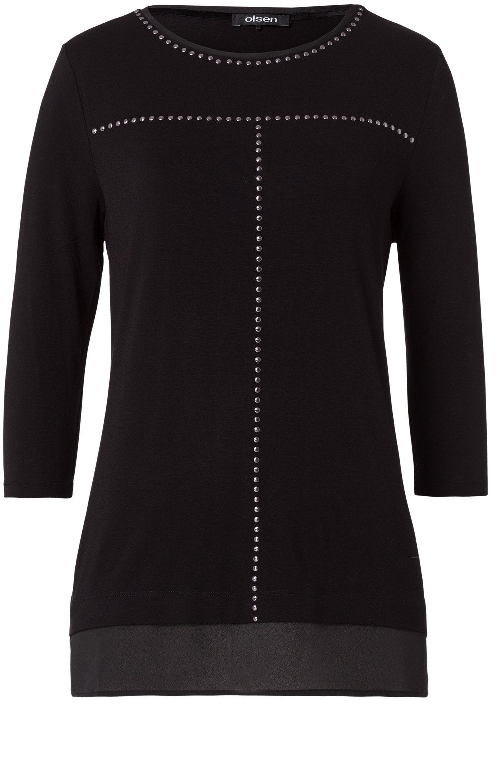 Black Studded Detail Top