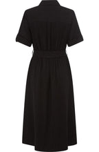 Black Textured Shirt Dress