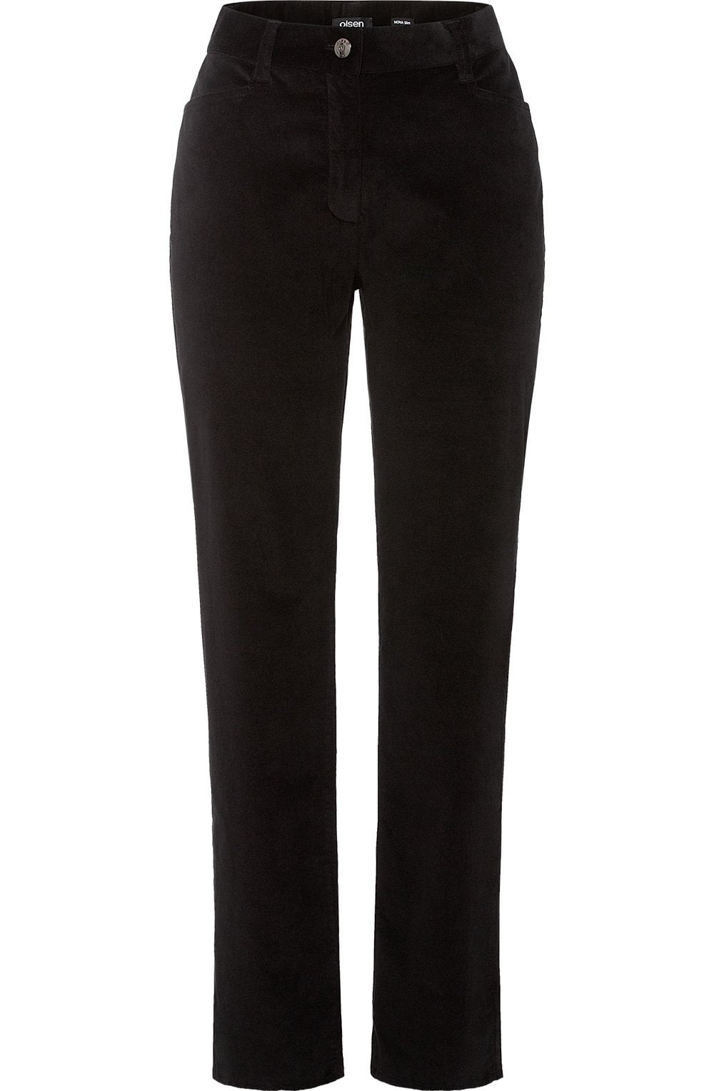 Black Velvet Mona Slim Leg Trousers