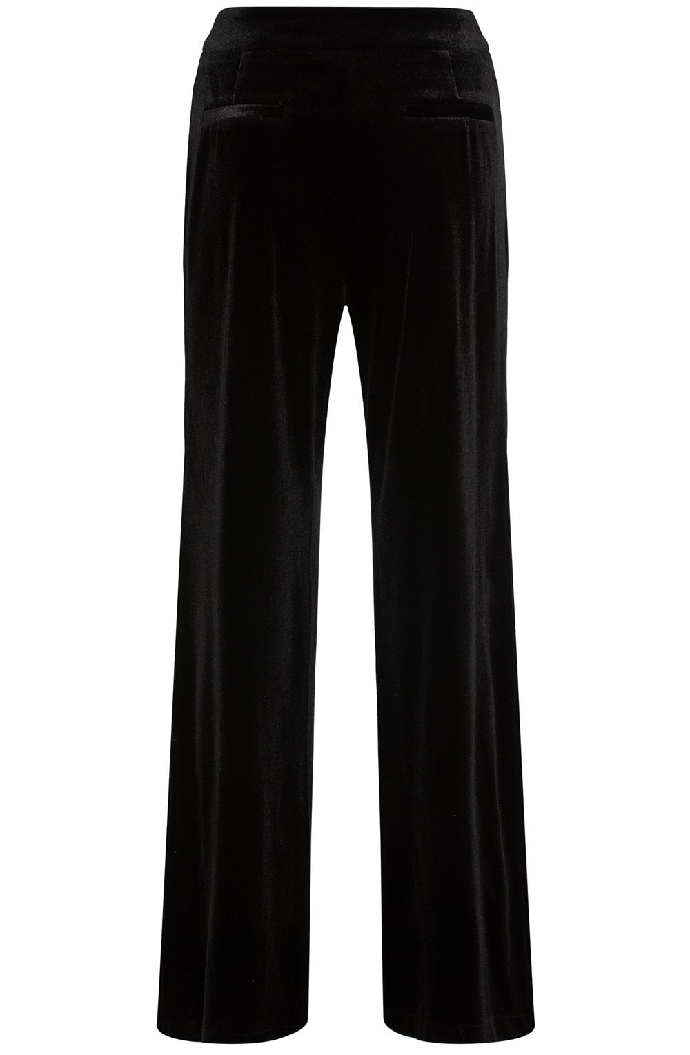 Black Velvet Wide Leg Trousers