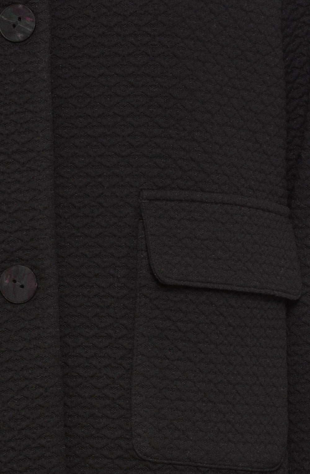 Black Waffle Box Jacket