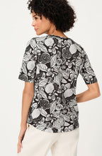 Black & White Floral T Shirt