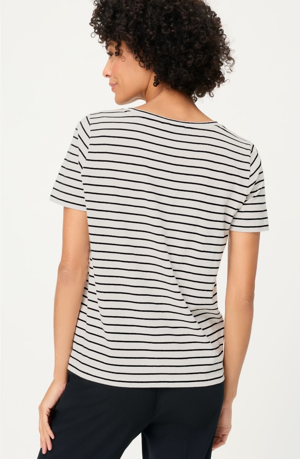Black & White Striped T Shirt