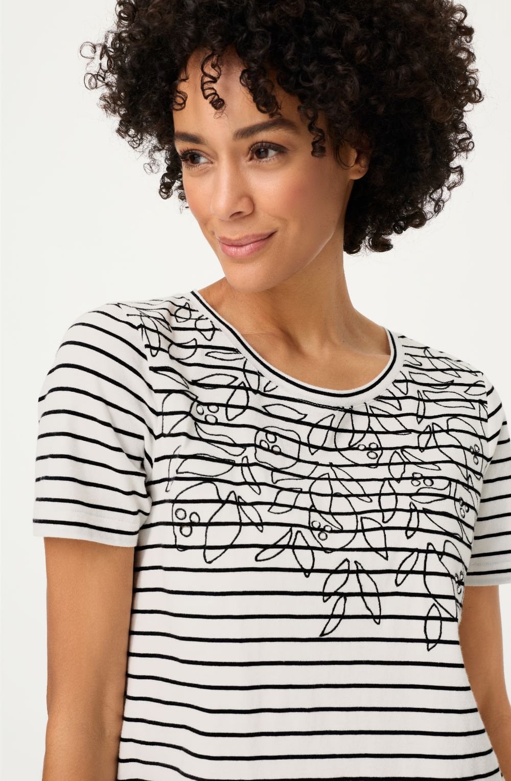 Black & White Striped T Shirt