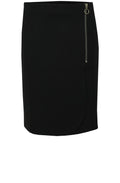 Black Wrap Effect Skirt