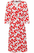Blossom Red Floral Wrap Effect Dress