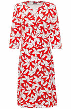 Blossom Red Floral Wrap Effect Dress
