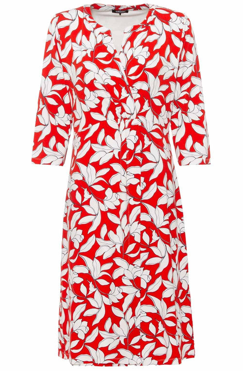 Blossom Red Floral Wrap Effect Dress