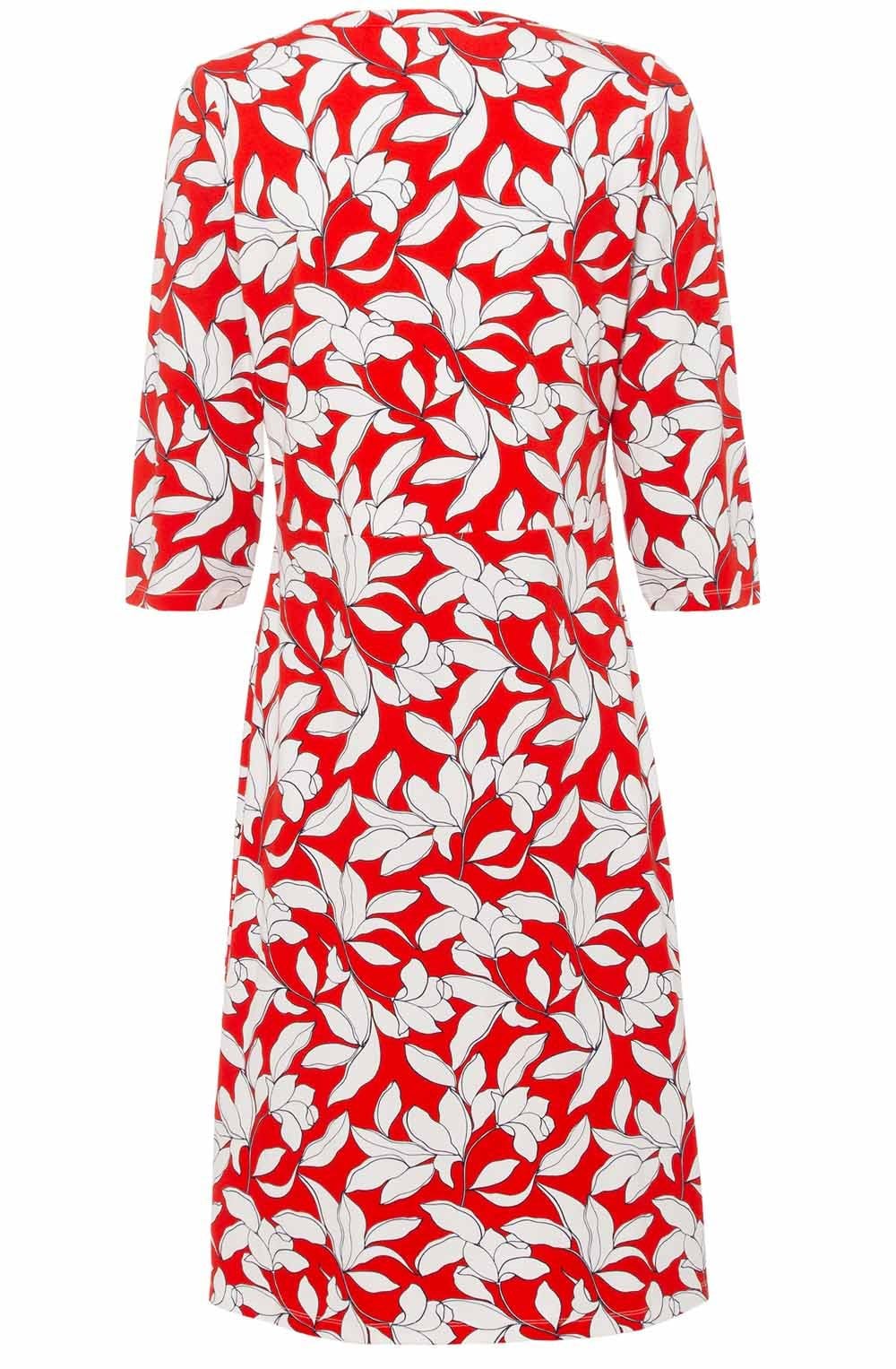 Blossom Red Floral Wrap Effect Dress