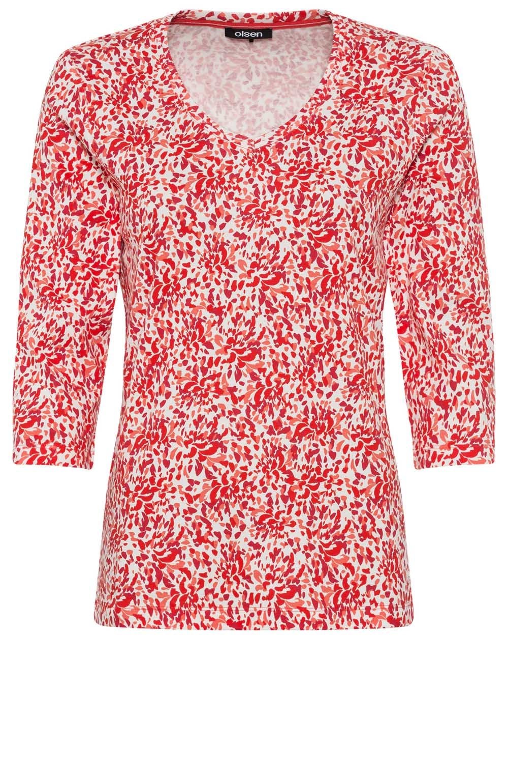 Blossom Red Patterned Top