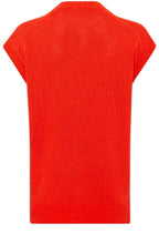 Blossom Red Sleeveless Cardigan