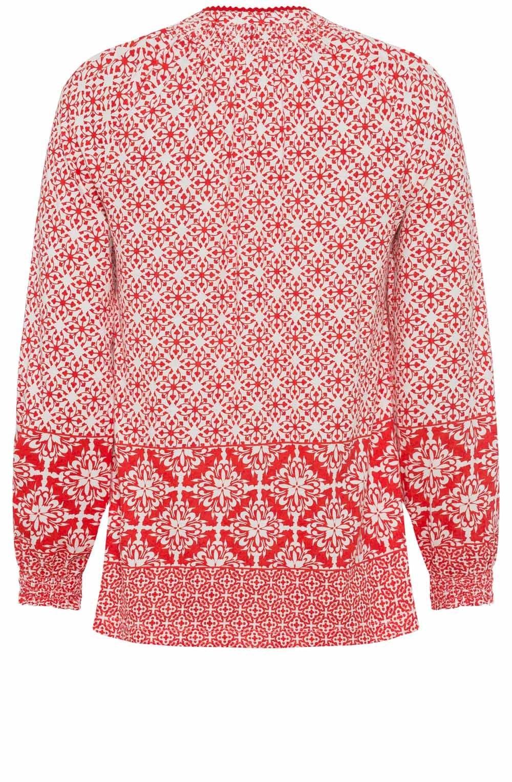 Blossom Red Tie Neck Top
