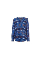 Blue Abstract Print Blouse
