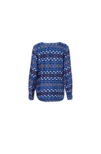 Blue Abstract Print Blouse