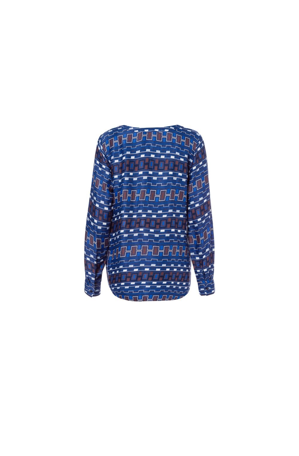 Blue Abstract Print Blouse