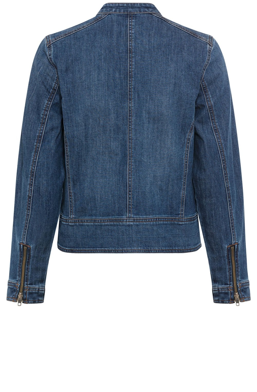 Blue Biker Style Denim Jacket