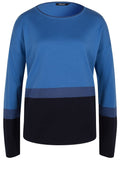 Blue Block Design Sweater