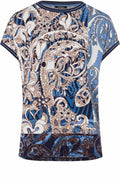 Blue Bold Patterned Top