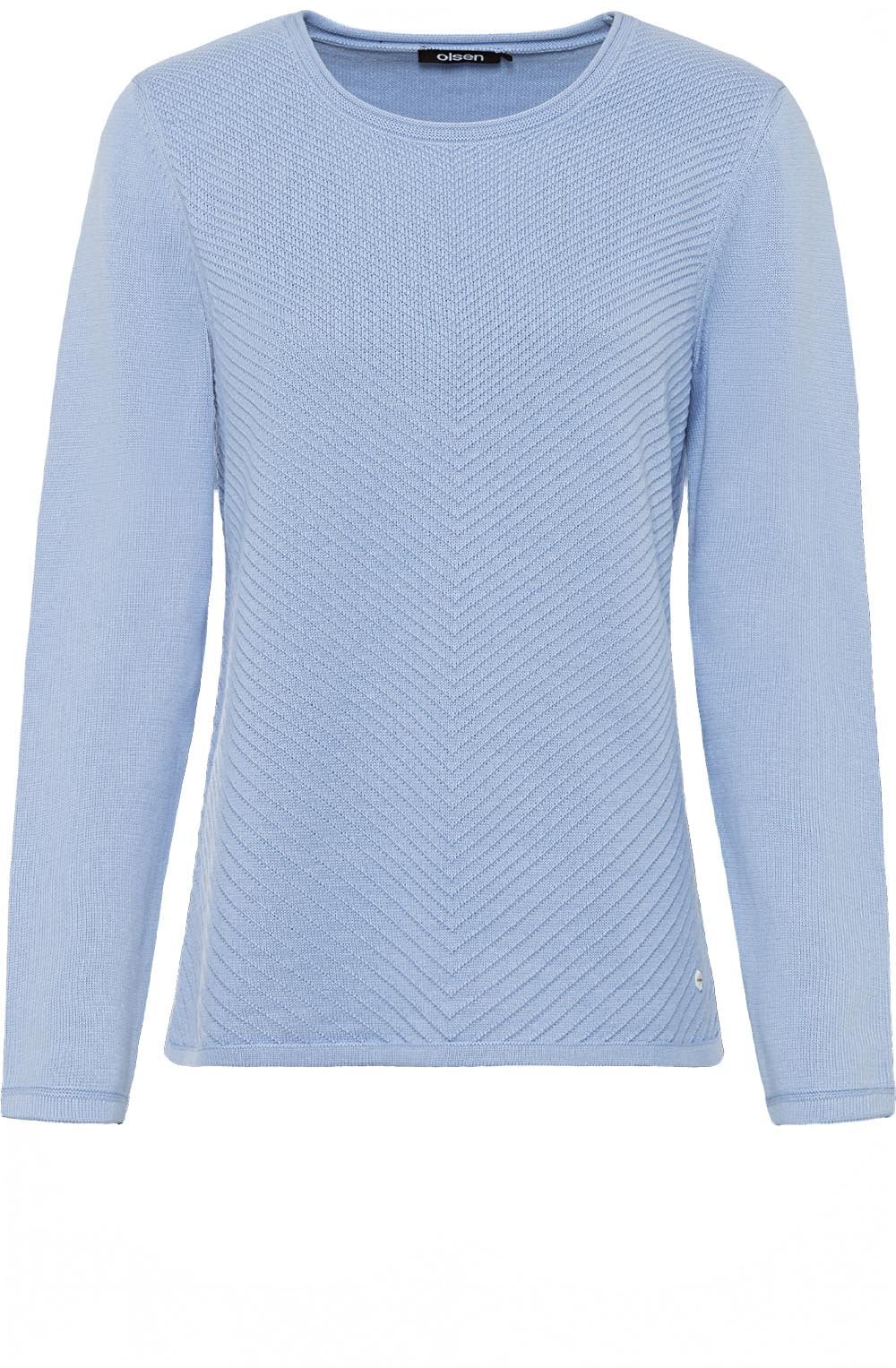 Blue Breeze Herringbone Knit Jumper